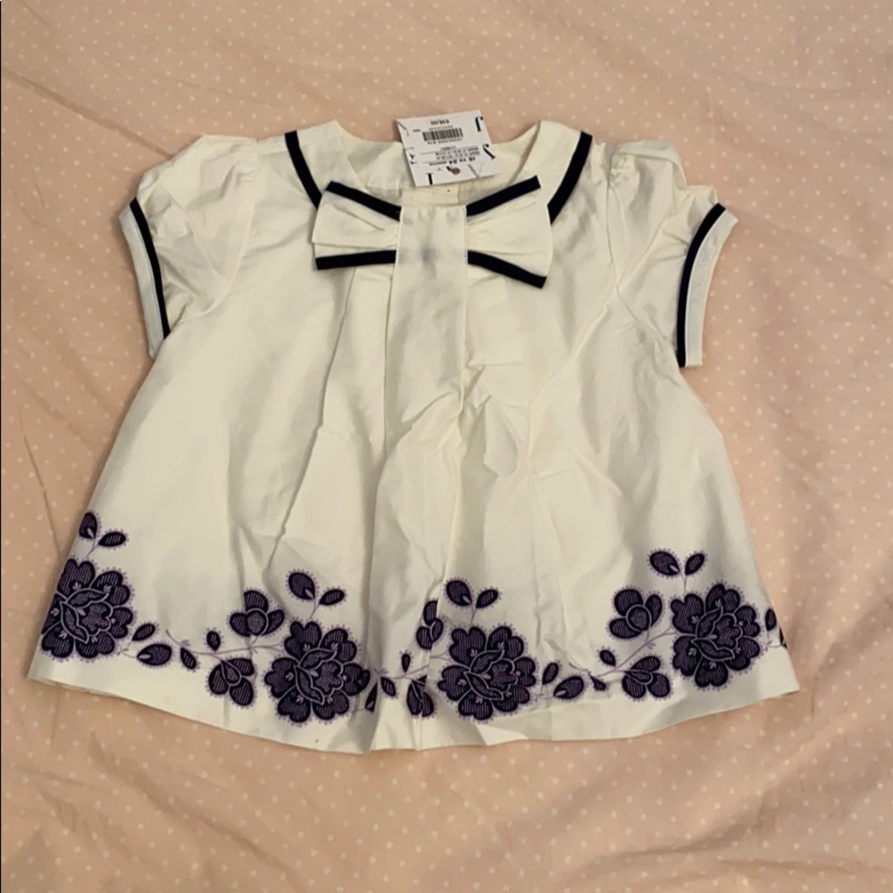 Janie and jack short sleeve floral top 18-24 m NWT